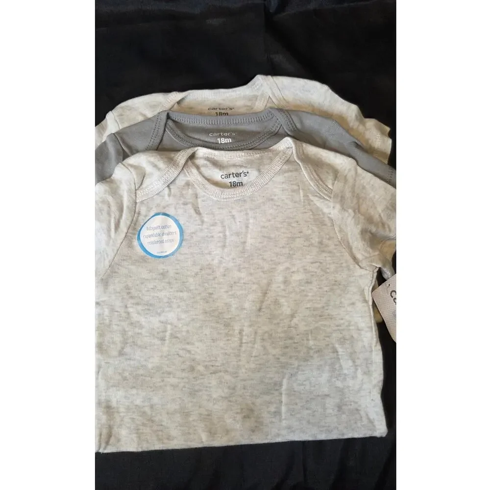 Lot of 3 Carter's 18 Month Bodysuits NEW